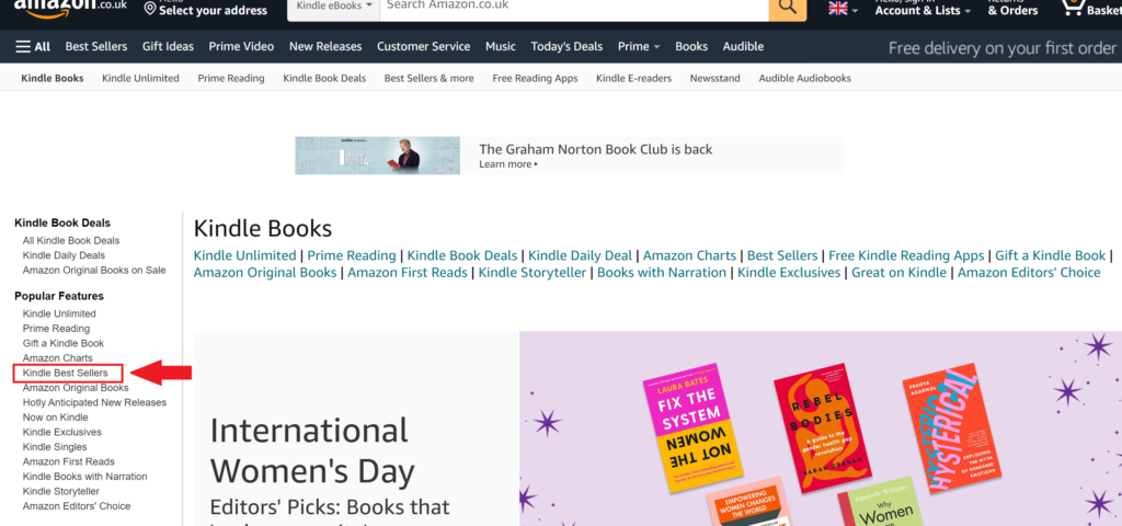 Amazon kindle best seller. 